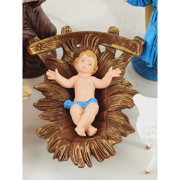 Nativity Joseph Mary Jesus Three Kings Shepherd Animal Angel Made in Italy x14 - Picture 3 of 16